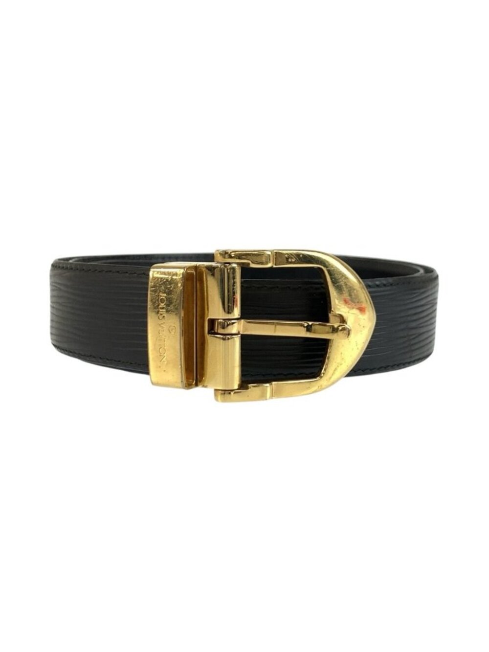 Louis Vuitton Epi Ceinture Belt Black Noir Gold Leather